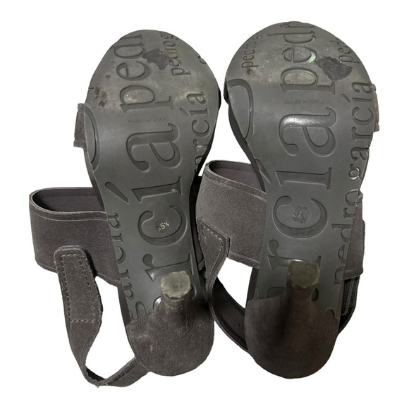 Pedro Garcia Yamini Sandal Gray Size 35.5 / Ladies Size 5.5 Asymmetrical Midi - Picture 9 of 9